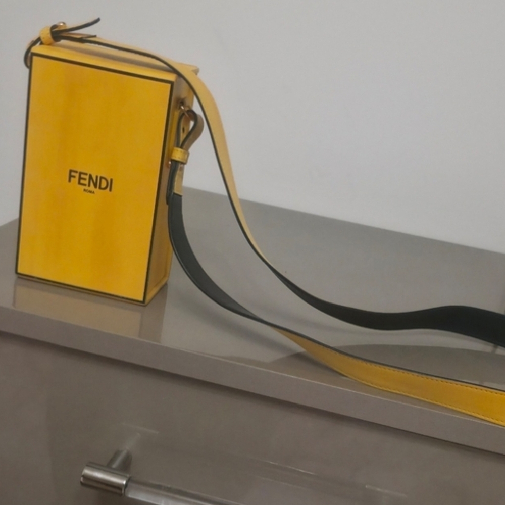 Fendi Yellow Unisex Box Bag